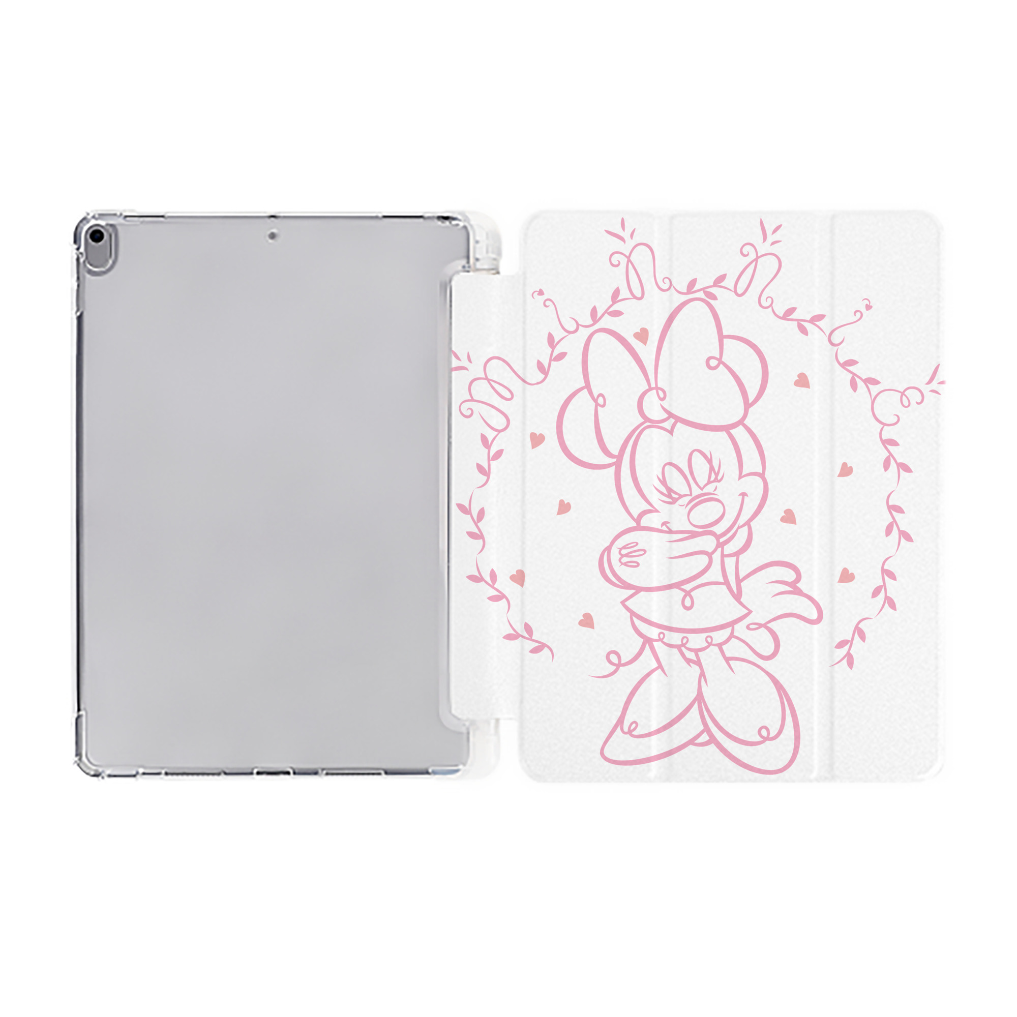 （画像用） ミッキーマウス Mickey Mouse IPad ケース ペン収納付き 三つ折りスタンド PUレザー×シリコン 対応機種9.5/10.5/10.9インチ